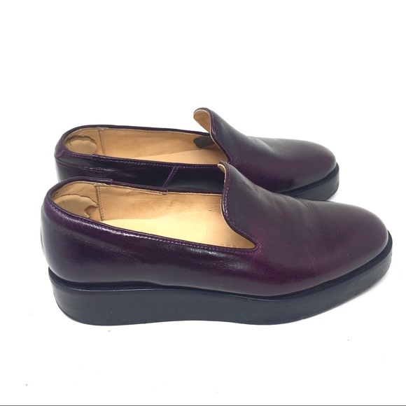 Dieppa Restrepo Leather Loafers Red 7 - Picture 1 of 8